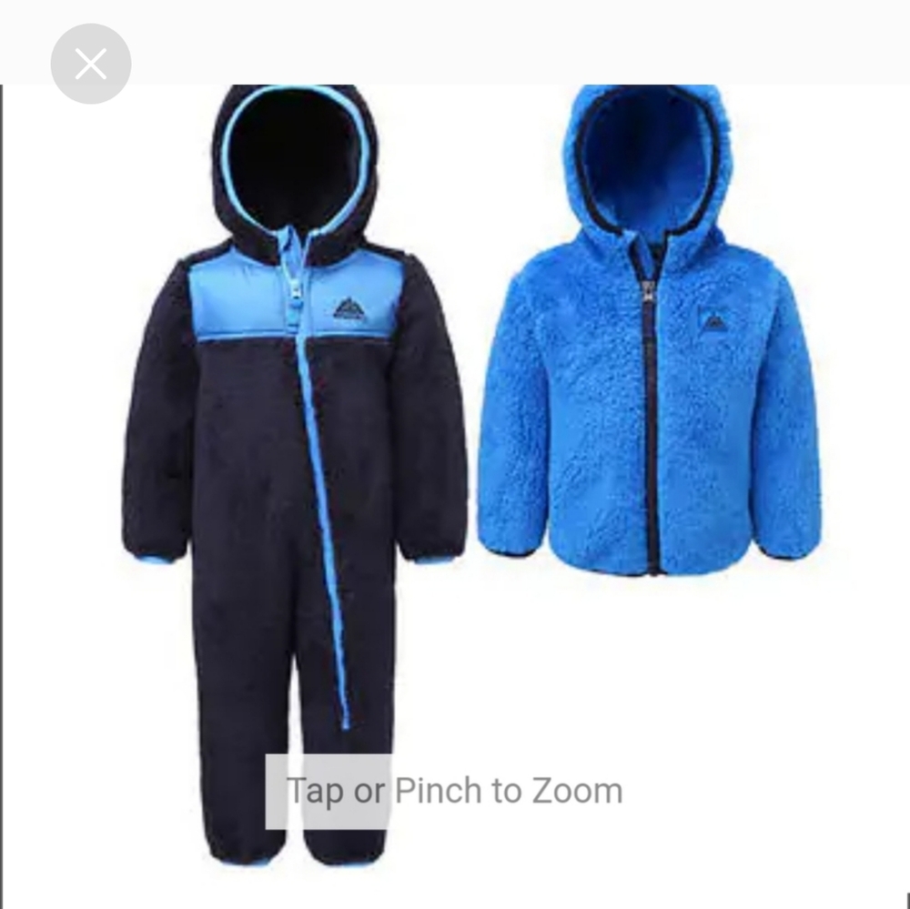 Snozu Infant 2-piece Fleece Set, Blue nwt 18m - Picture 6 of 6